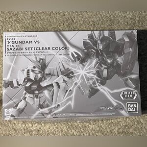 Bandai Rx-93 V Gundam vs Sazabi set (Clear color)